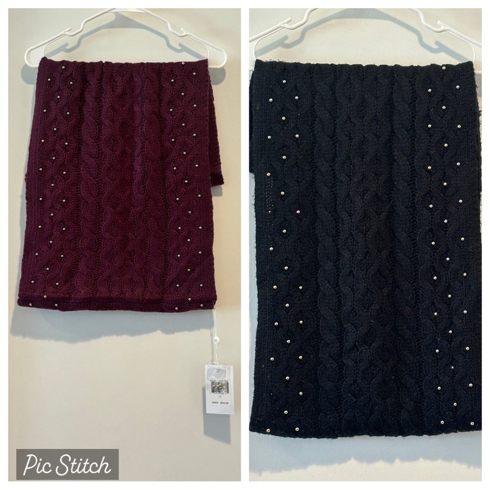 NWT 2 piece set knit scarf